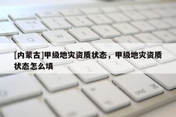 [內蒙古]甲級地災資質狀態，甲級地災資質狀態怎么填