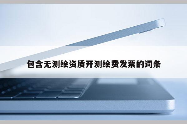 包含無測繪資質開測繪費發票的詞條