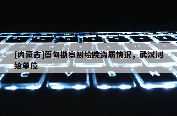 [內(nèi)蒙古]蔡甸勘察測繪院資質(zhì)情況，武漢測繪單位