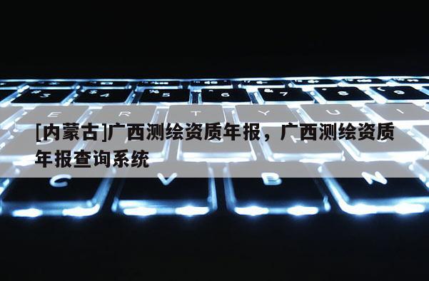 [內蒙古]廣西測繪資質年報，廣西測繪資質年報查詢系統